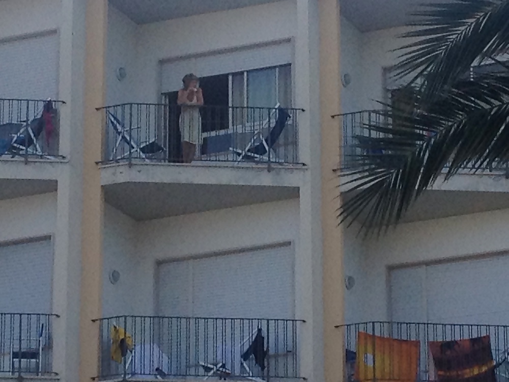 Sex hotel balcony voyeur image