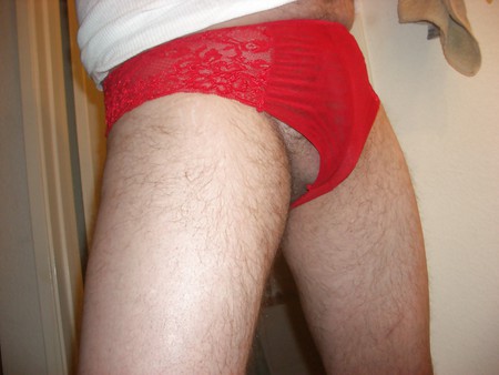 In Red panties