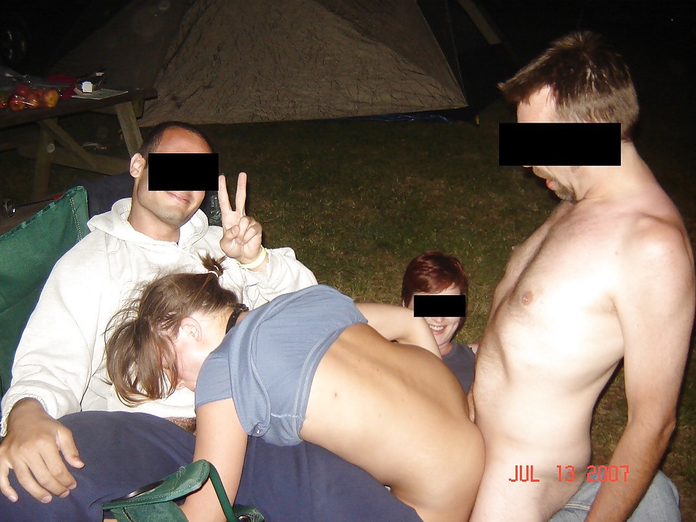 Sex Foursome Camping- Strap On Wife image