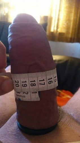 Measure my girthy cock - 2 Photos 