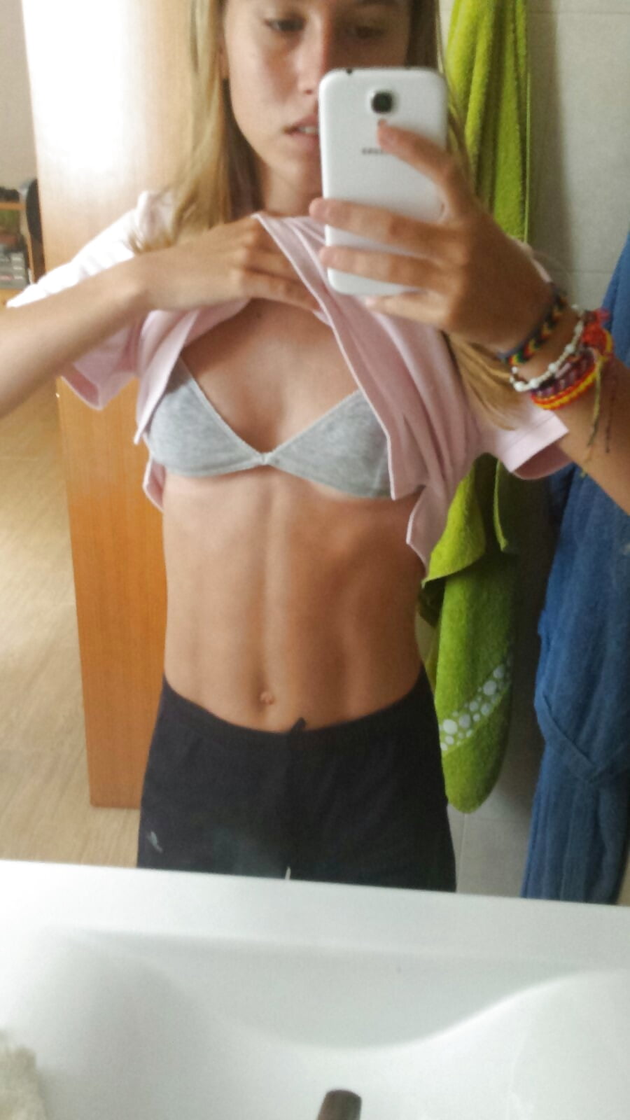 Sex Skinny Teen Strips Showing Her Bush image