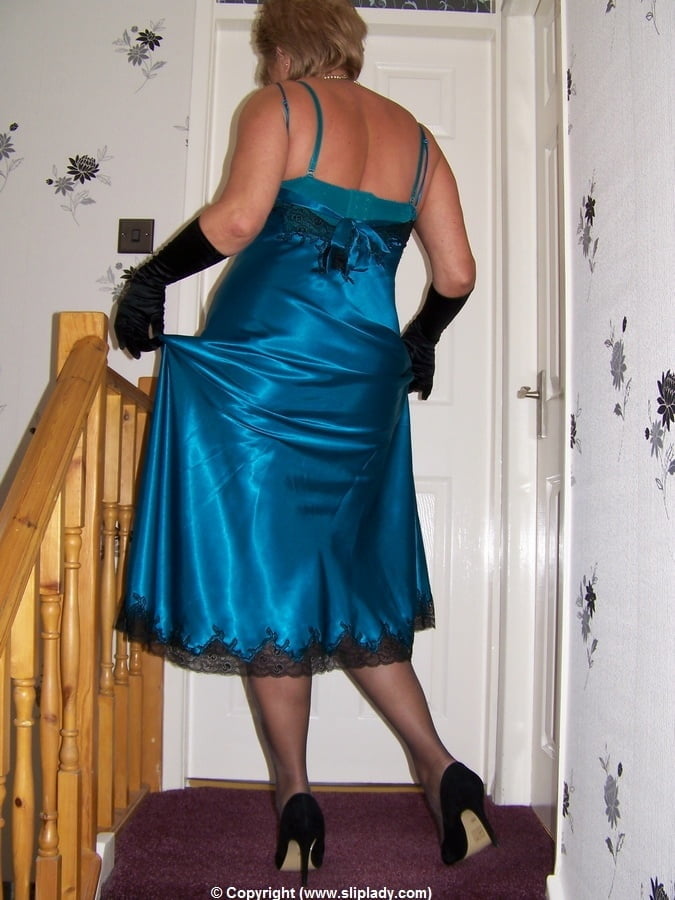 Lady Phenie Blue Satin Gown - 60 Photos 