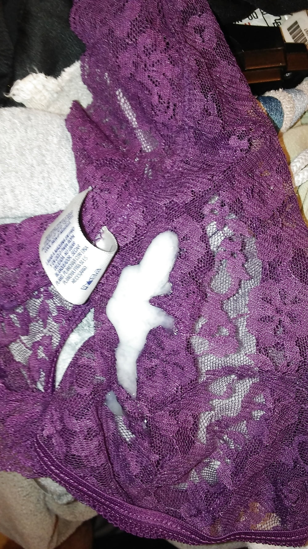 Sex wife has one cum on her underwear and send her the pic image