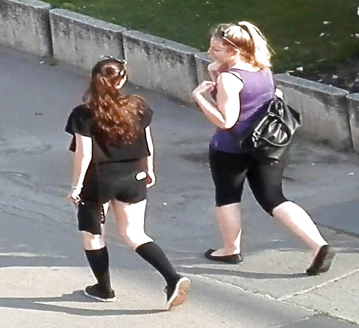 Sex candid teen in black leggings image