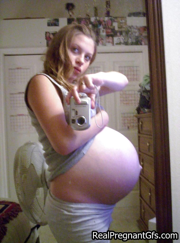Sex Amateur PREGNANT teen selfshot part 4 image