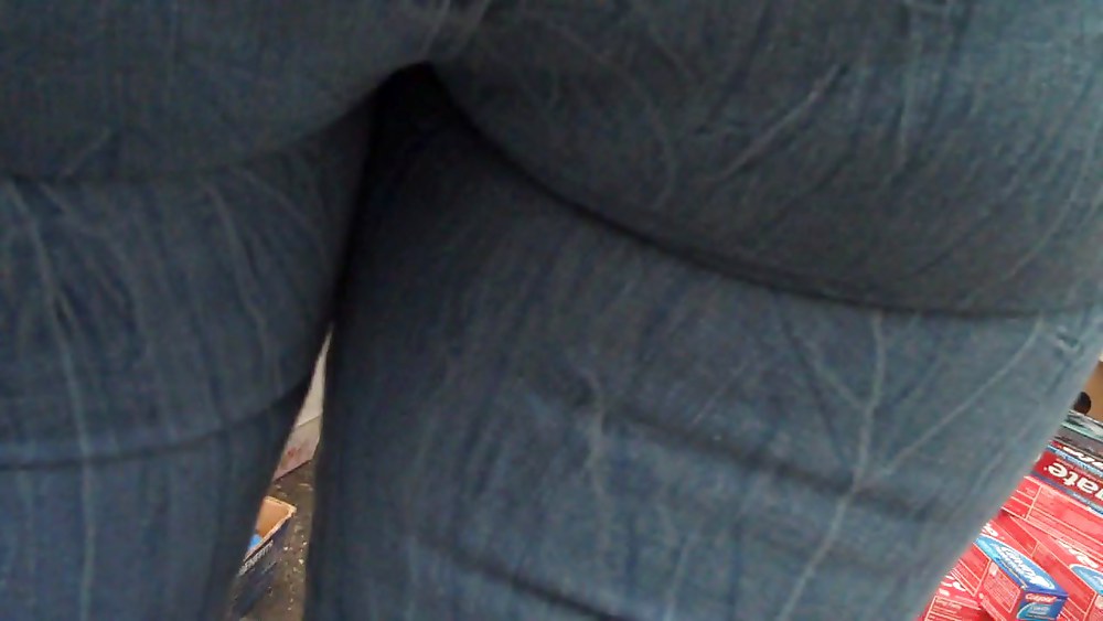 Sex Tight ass & butt in jeans outlining panties so fine image