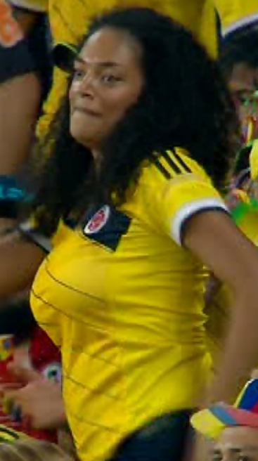 Sex Busty Columbian milf dancing at World Cup 14 game image