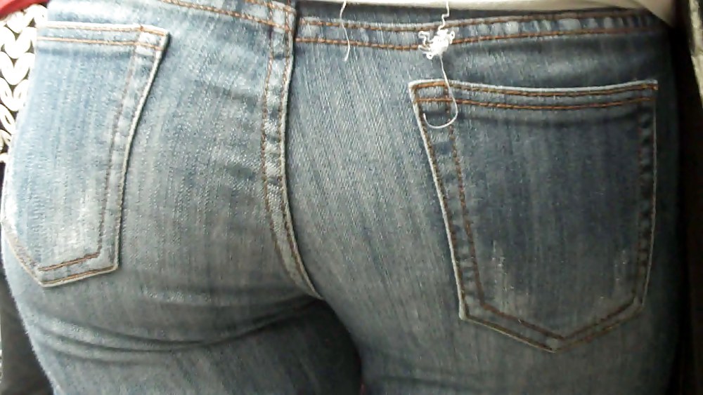 Sex Following behind her nice butt & ass in jeans image