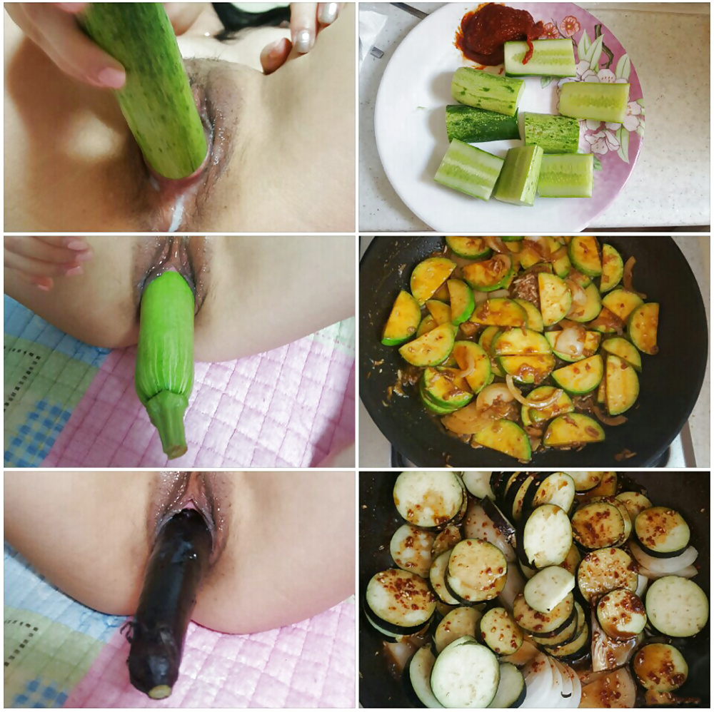 Sex Korean milf cooking dinner image