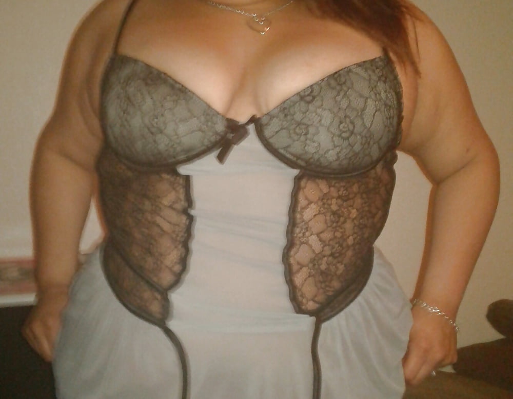 Sex BBW Amateur Wife in Lingerie image