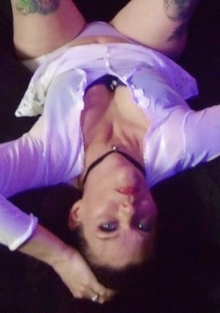 blue bra and white blouse         