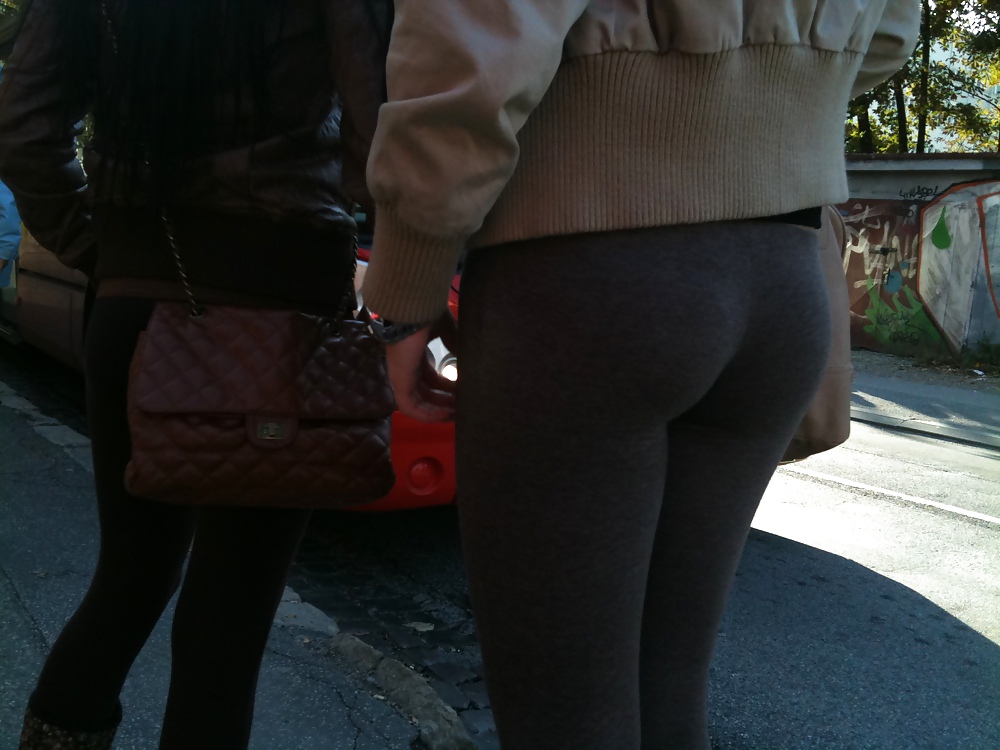 Sex ass in tight leggings image