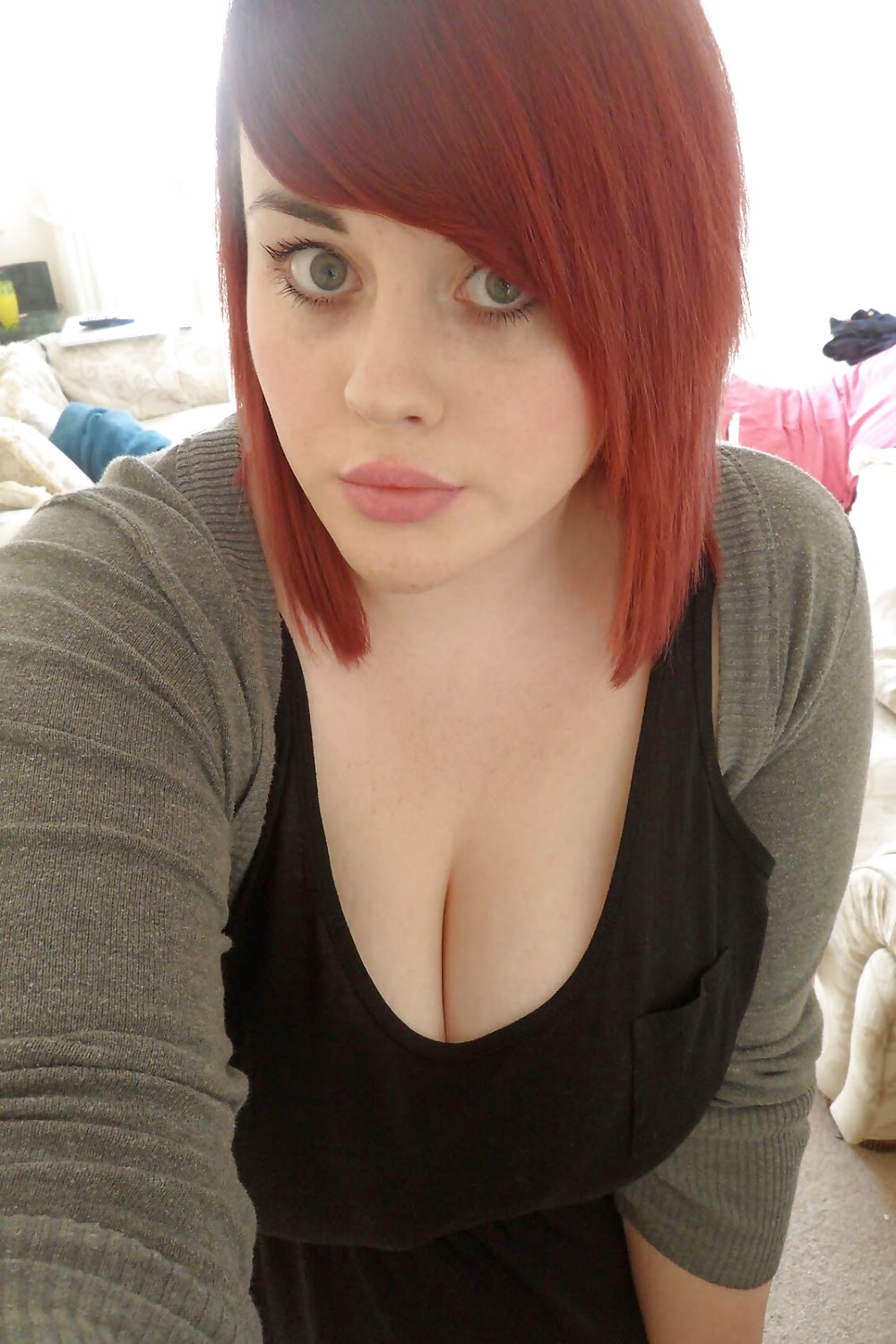 Sex Big-eyed chubby beauty shows off her amazing tits Part 2 image