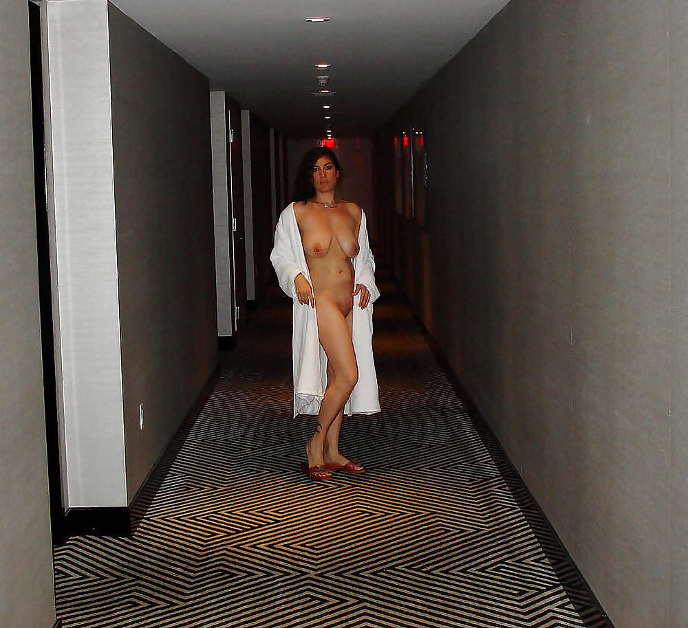 Wife In Hotel Hallway Naked.