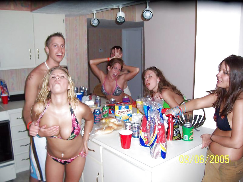 Sex Party girls flashing boobs image