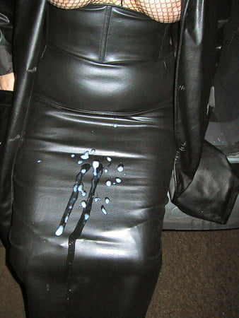 Cum on leather and latex clothes