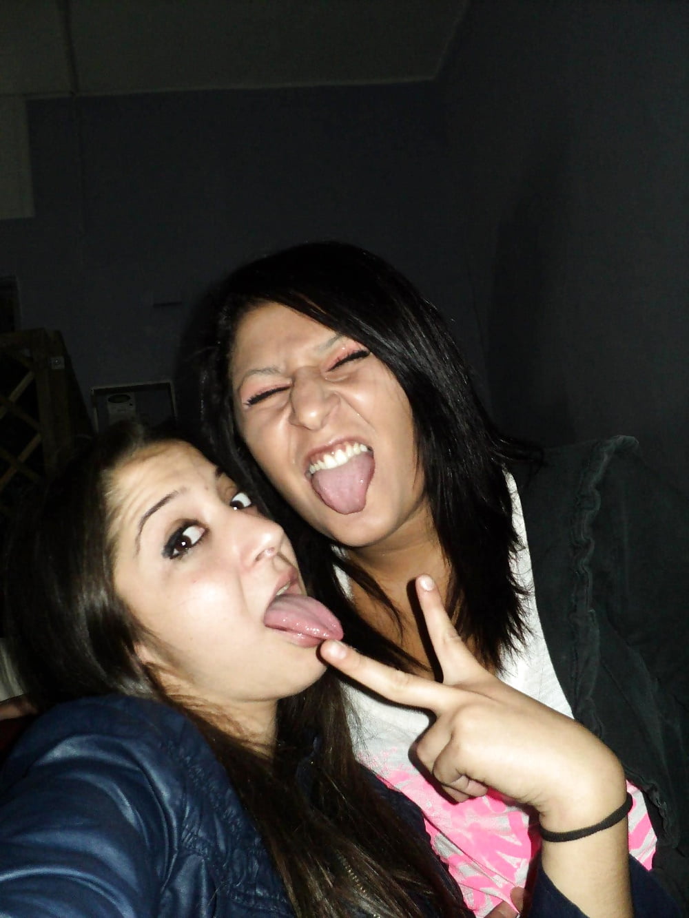 Sex 3 sexy teens friends with a whore face image