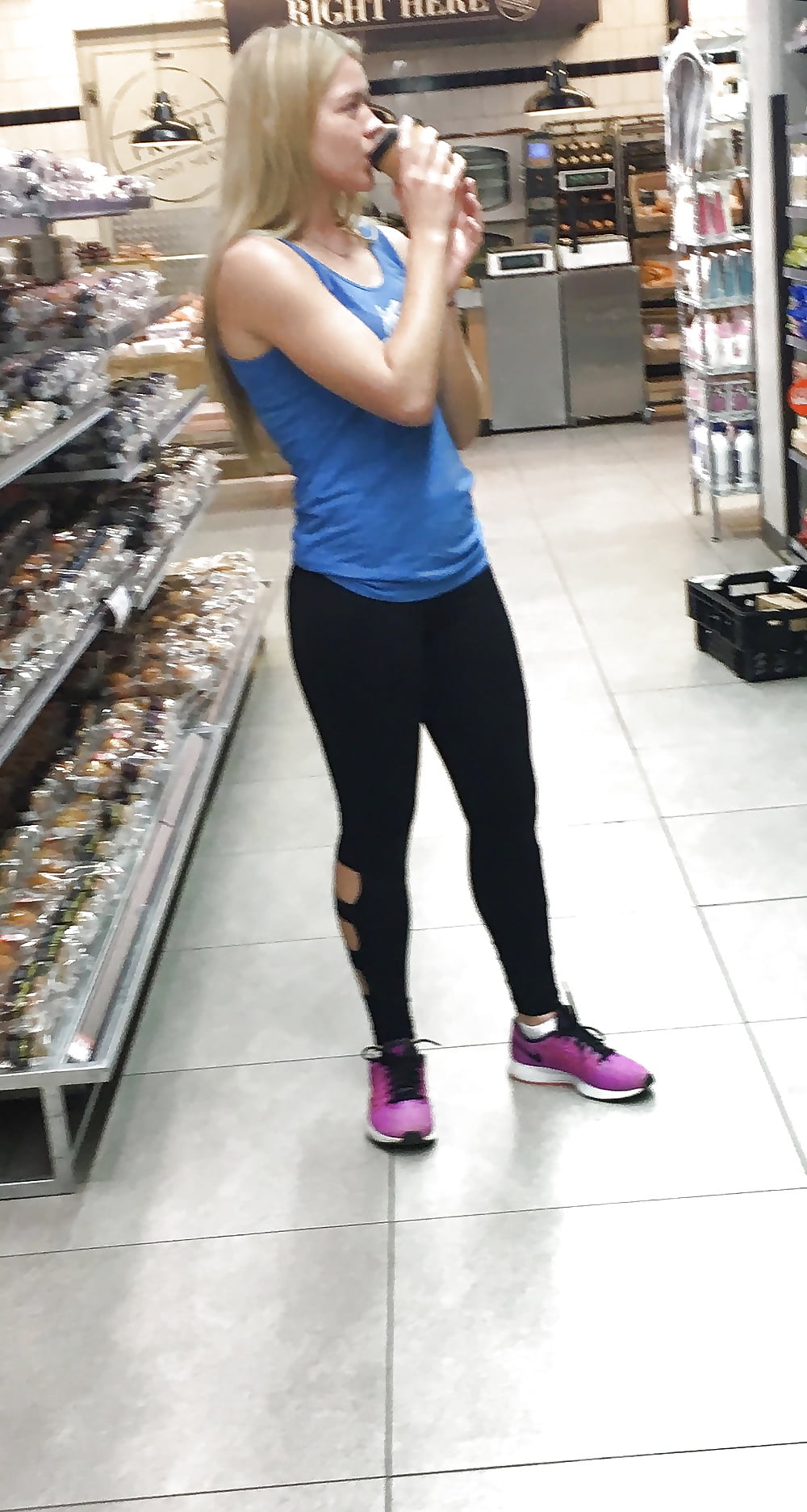 Sex Sexy blonde mall gym teen image