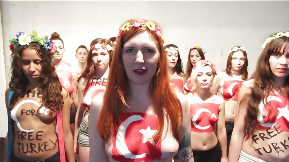 Sex Turkish girls+flag ,Turk bayragimiz ve ciplak kizlar image
