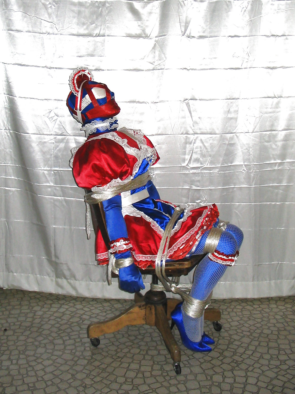 Sex Satin Chair Bondage image